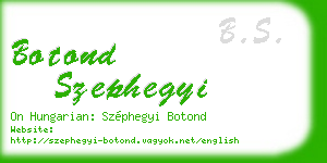 botond szephegyi business card